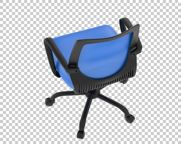 Silla de oficina aislada sobre fondo transparente Ilustración de renderizado 3d