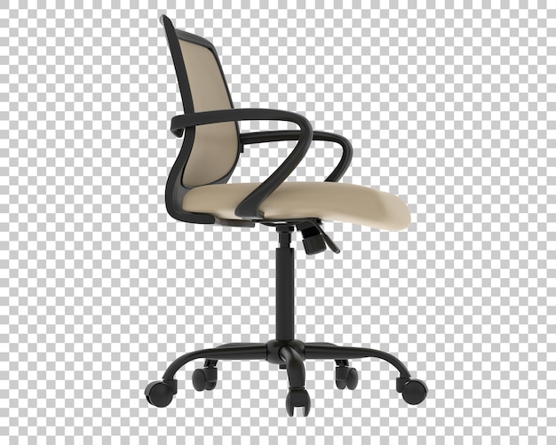 Silla de oficina aislada sobre fondo transparente Ilustración de renderizado 3d