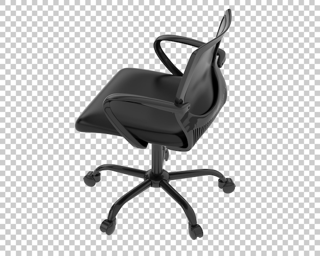 Silla de oficina aislada sobre fondo transparente Ilustración de renderizado 3d