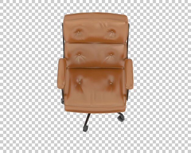 Silla de oficina de cuero marrón