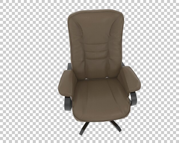 Silla de oficina de cuero marrón