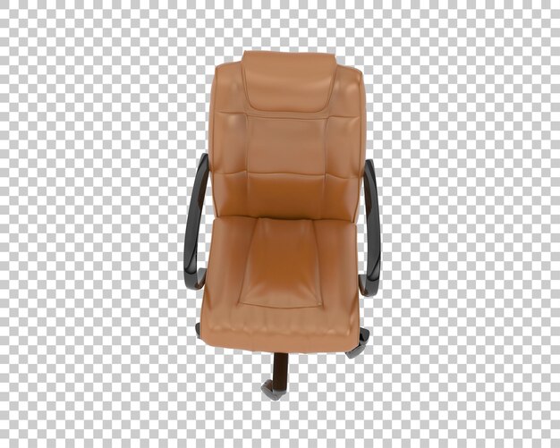 Silla de oficina de cuero marrón