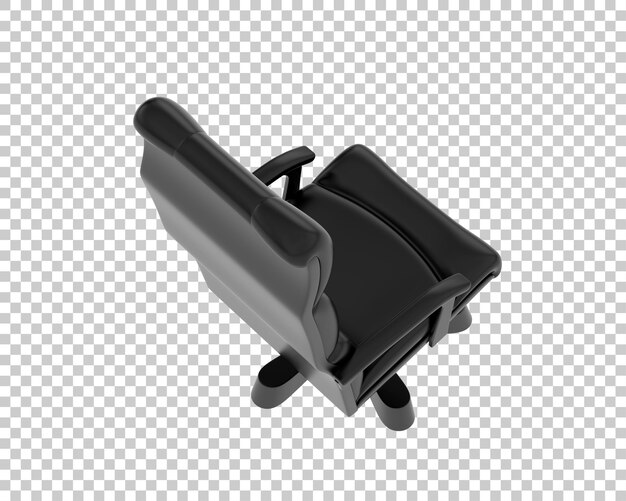 Silla de oficina de cuero negro