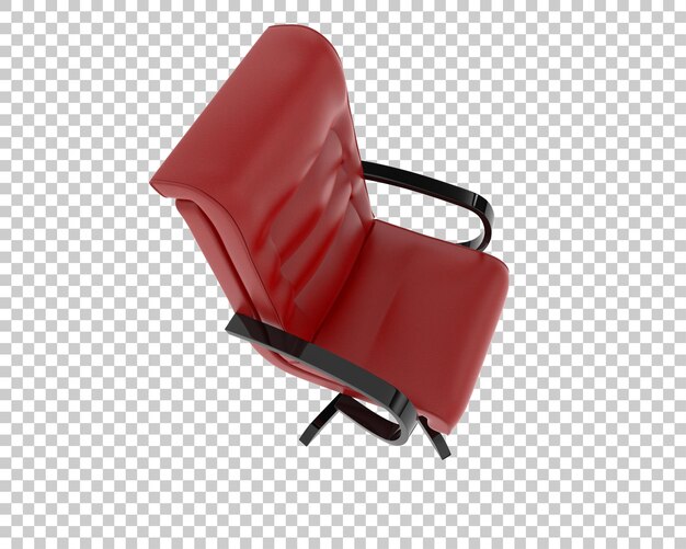 Silla de oficina de cuero rojo