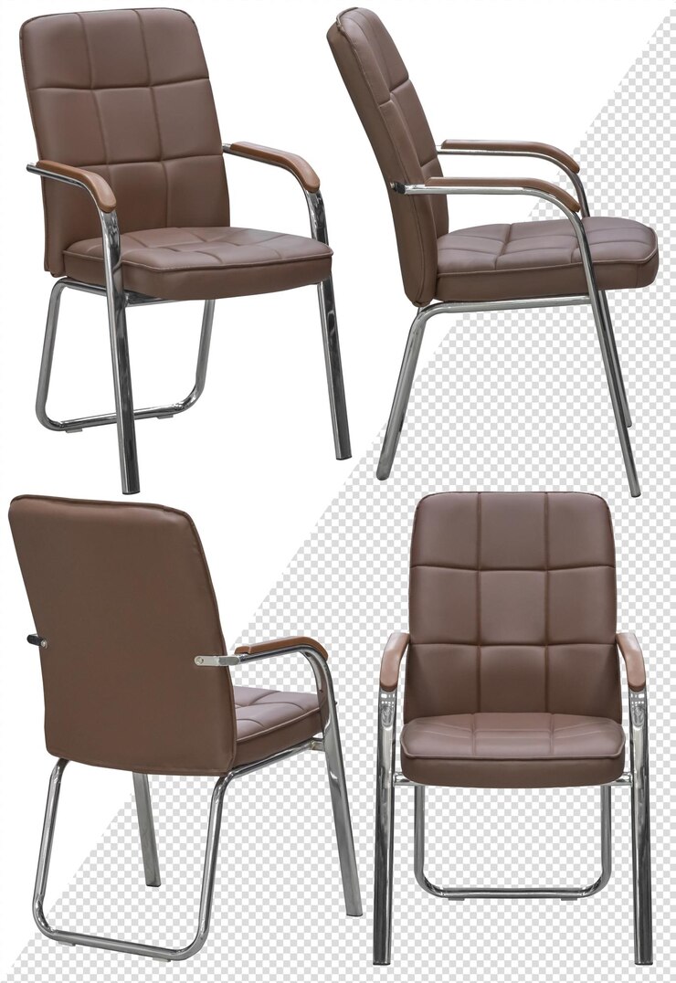 Silla de oficina Elemento interior Aislado del fondo Desde diferentes ángulos