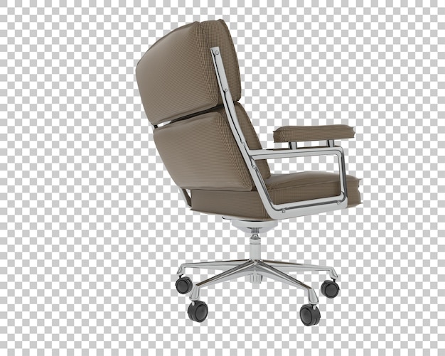 Silla de oficina moderna de cuero marrón