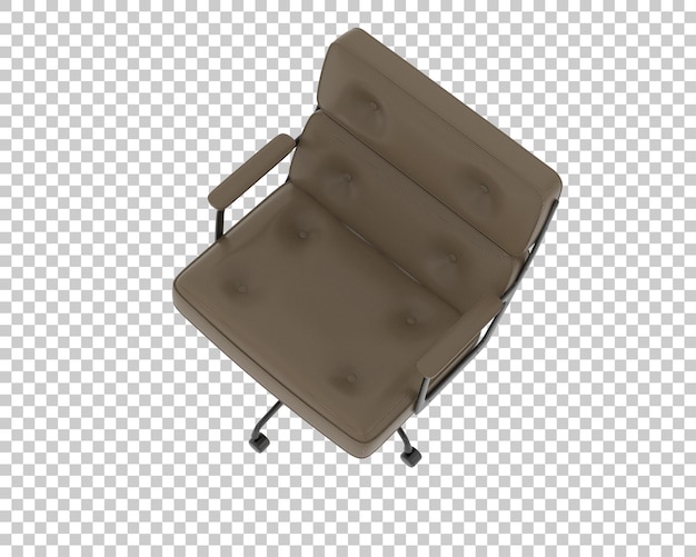 Silla de oficina moderna de cuero marrón