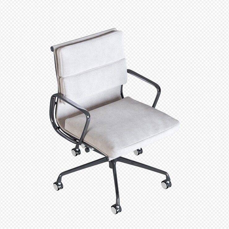 Silla de oficina moderna en representación 3d aislada