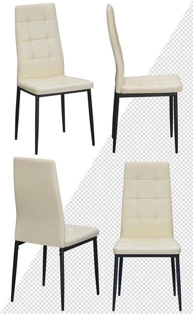 Silla para oficina o hogar Elemento interior Aislado del fondo Desde diferentes ángulos