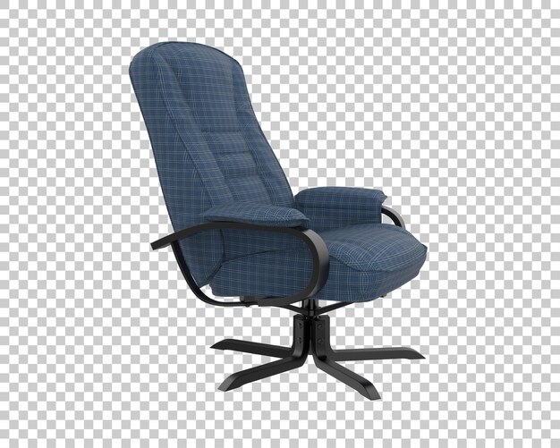 Silla reclinable de tela azul