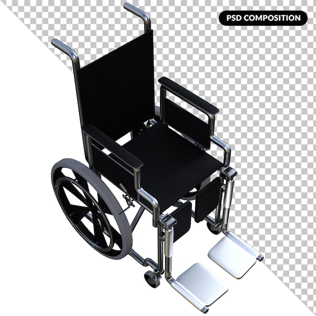 Silla de ruedas aislada 3d