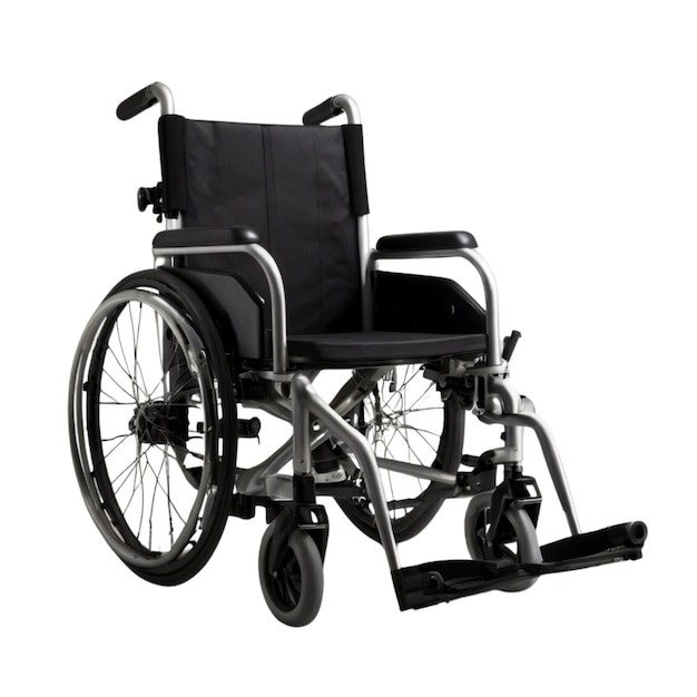 silla de ruedas aislada sobre un fondo transparente