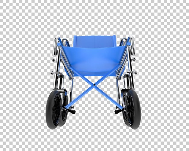 PSD silla de ruedas de hospital aislada en el fondo ilustración de renderización en 3d