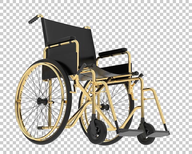 PSD silla de ruedas en la ilustración de renderizado 3d de fondo transparente