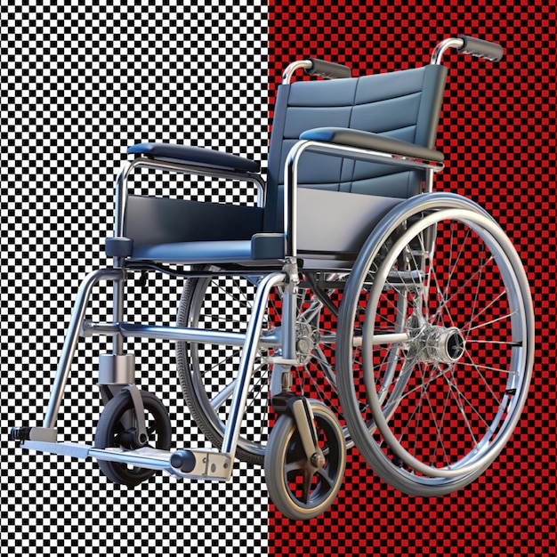 PSD silla de ruedas sobre un fondo transparente