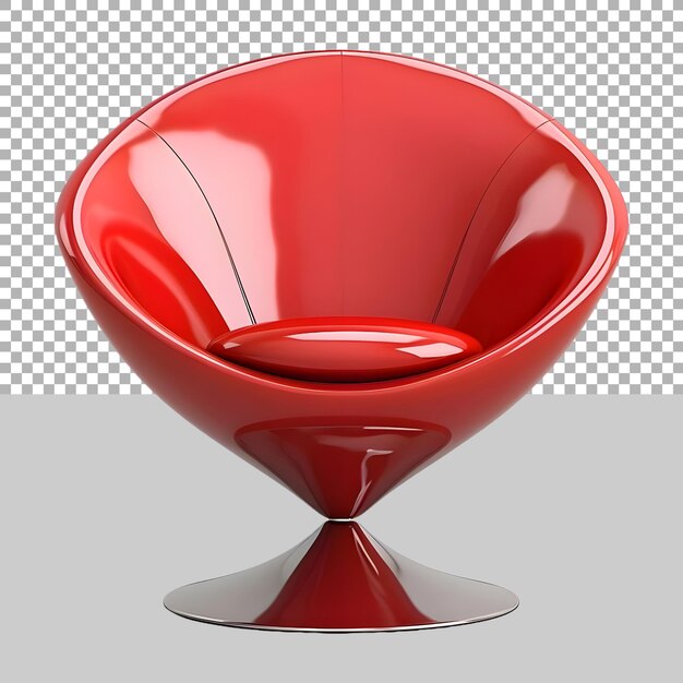 Silla de sentado moderna y elegante en un fondo transparente generada por Ai