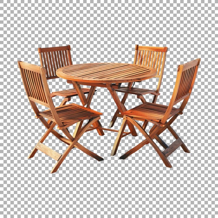 PSD sillas de café y mesa para clientes en un fondo transparente generado por ai
