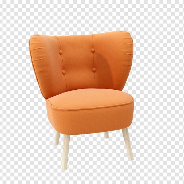 PSD sillón aislado en renderizado 3d