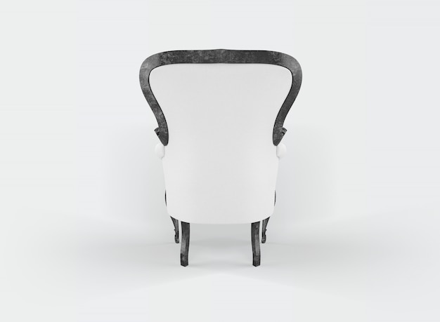 sillón clásico en blanco