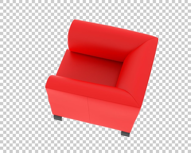 Sillón de cuero rojo
