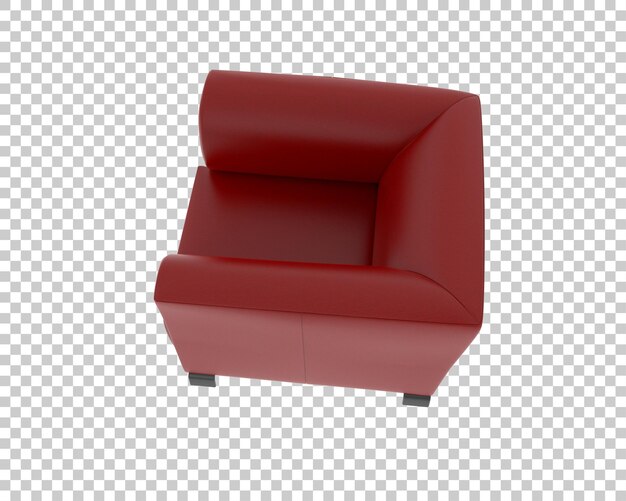 Sillón de cuero rojo