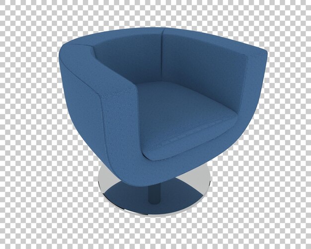 Sillón giratorio azul moderno