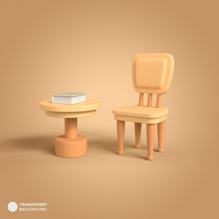 PSD sillón, icono, aislado, 3d, render, ilustración