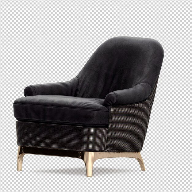 Sillón isométrico 3D render aislado