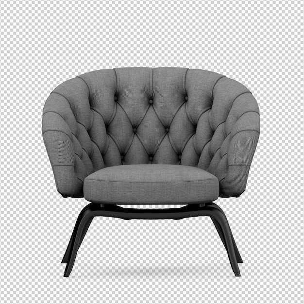Sillón isométrico 3D render aislado