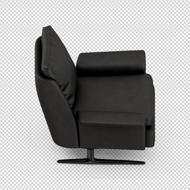 Sillón isométrico 3D render aislado