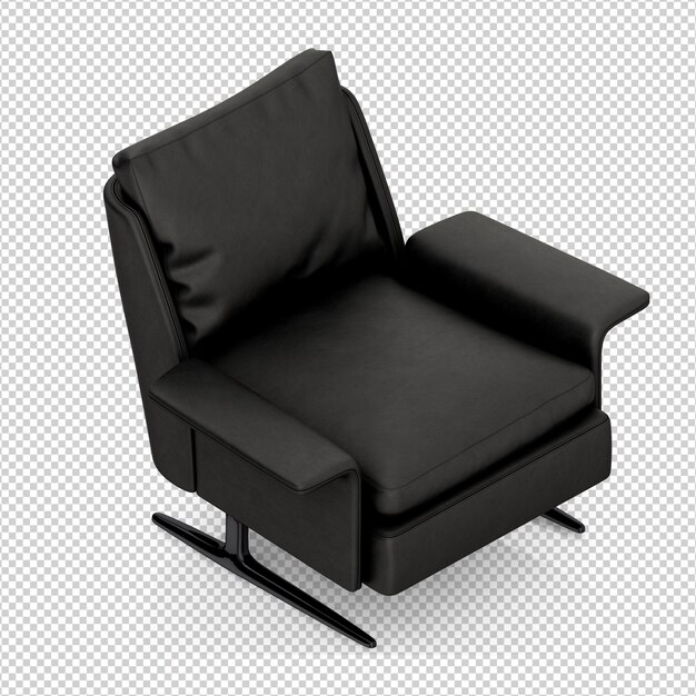 Sillón isométrico 3D render aislado