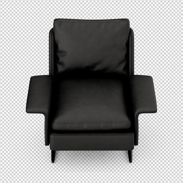 Sillón isométrico 3D render aislado