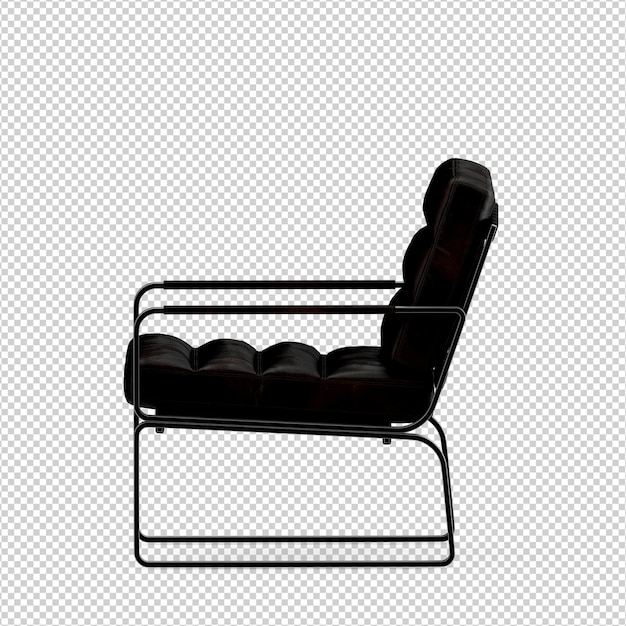 Sillón isométrico 3D render aislado