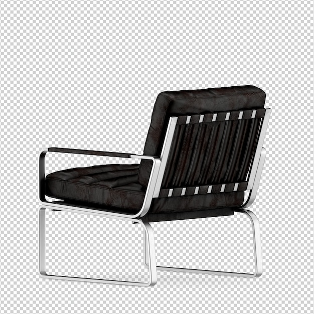 Sillón isométrico 3D render aislado