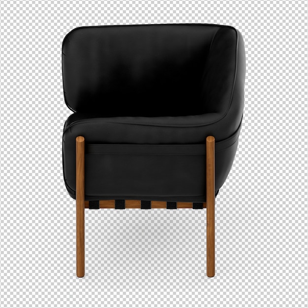 PSD sillón isométrico 3d render aislado