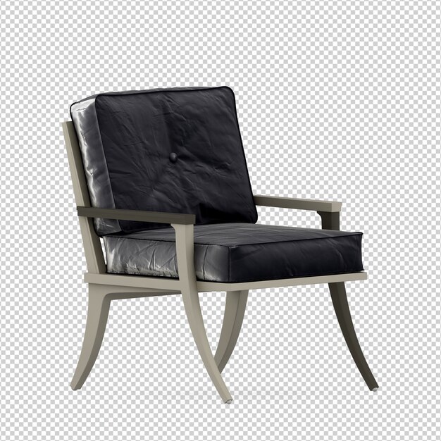 Sillón isométrico 3D render aislado
