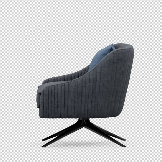 Sillón isométrico 3D render aislado