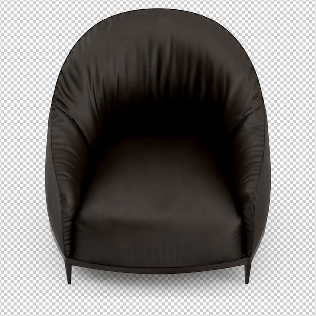 Sillón isométrico 3D render aislado