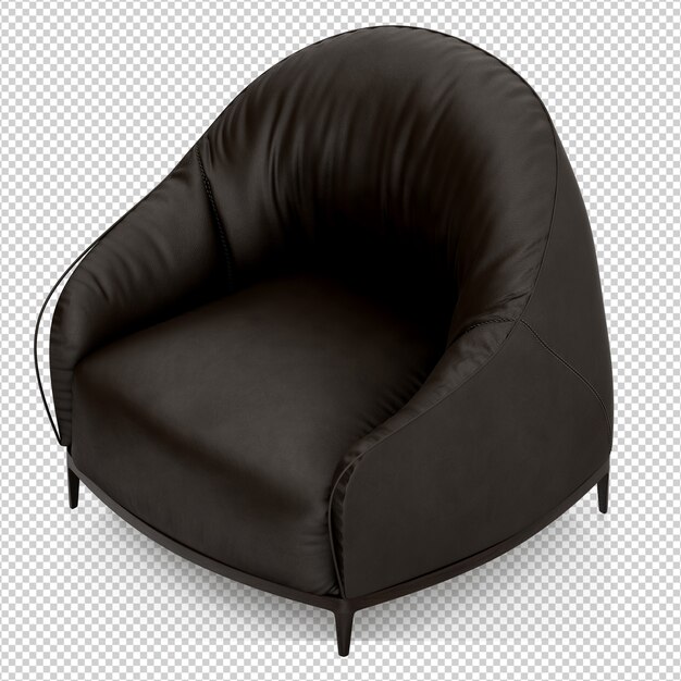 Sillón isométrico 3D render aislado