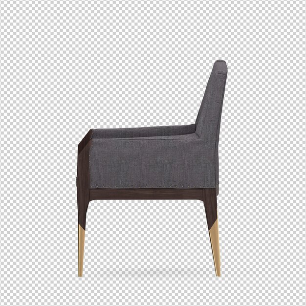 Sillón isométrico 3D render aislado