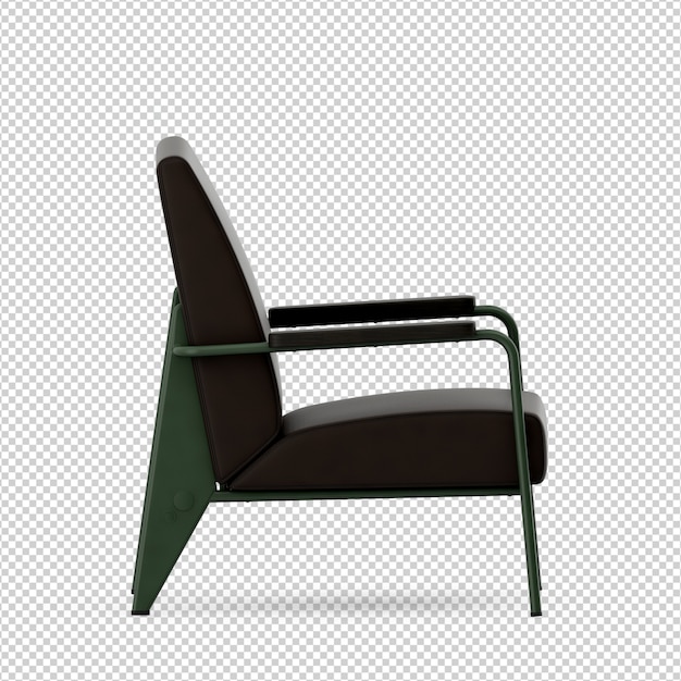 Sillón isométrico 3D render aislado