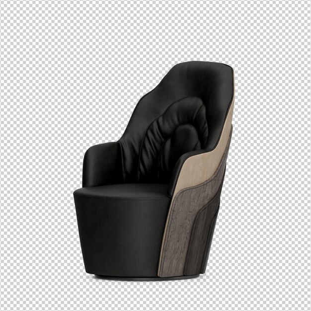 Sillón isométrico 3D render aislado
