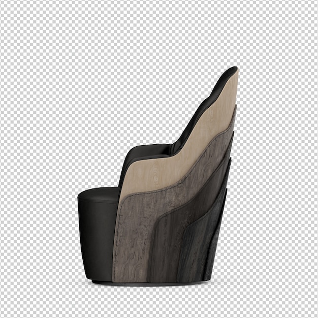 Sillón isométrico 3D render aislado