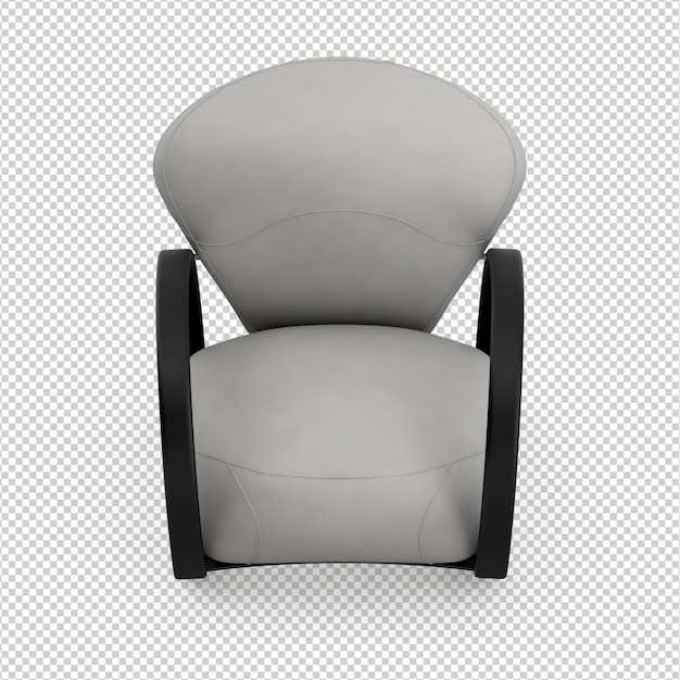 Sillón isométrico 3D render aislado