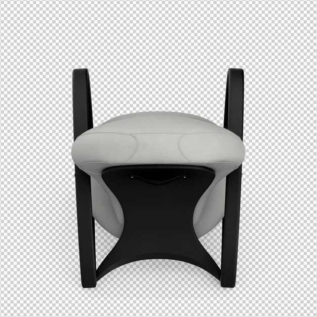 PSD sillón isométrico 3d render aislado