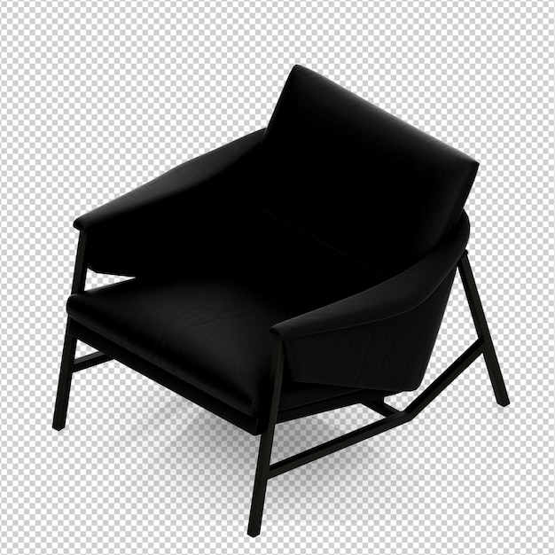 Sillón isométrico 3D render aislado