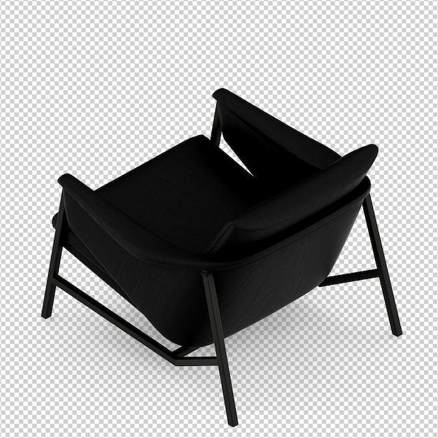 Sillón isométrico 3D render aislado