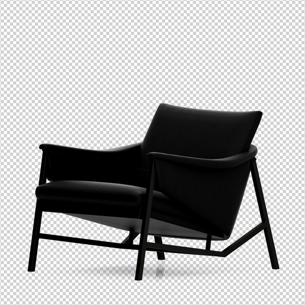 Sillón isométrico 3D render aislado
