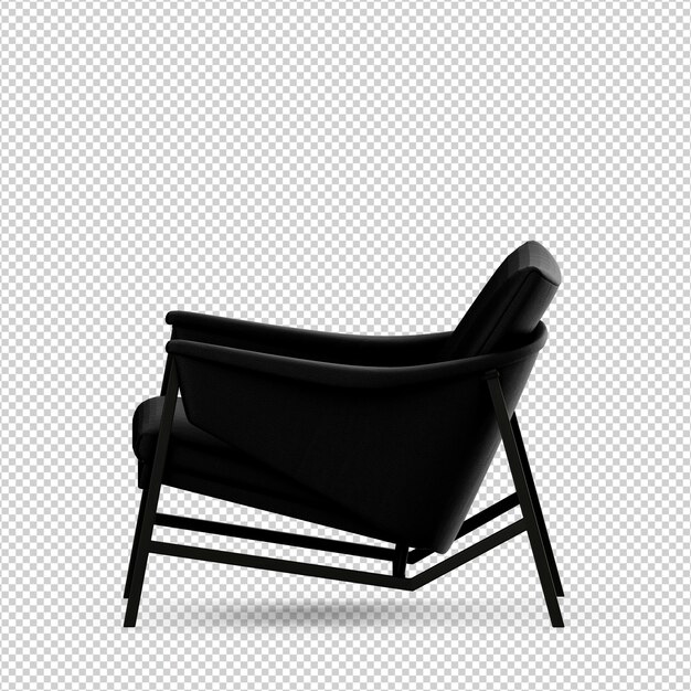 Sillón isométrico 3D render aislado
