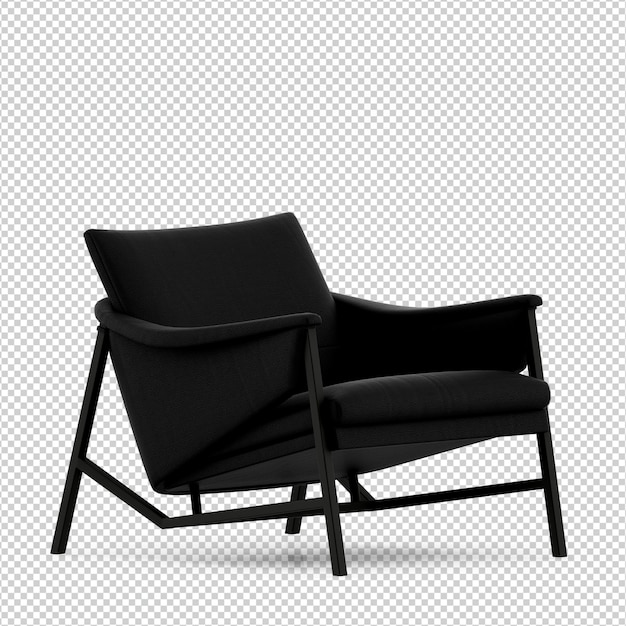 Sillón isométrico 3D render aislado